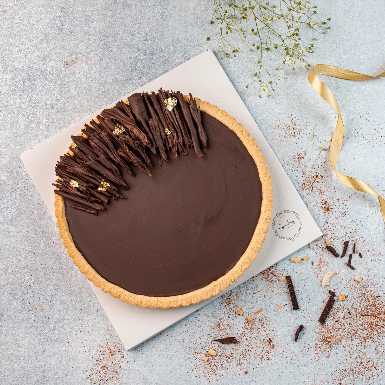 Large Chocolate Caramel Tart