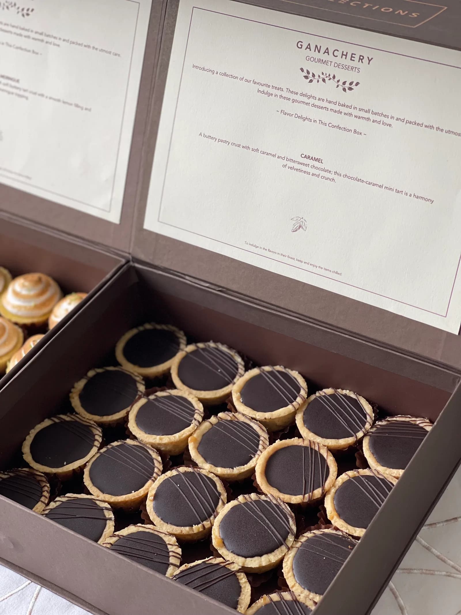 Box of Mini Chocolate Caramel Tarts